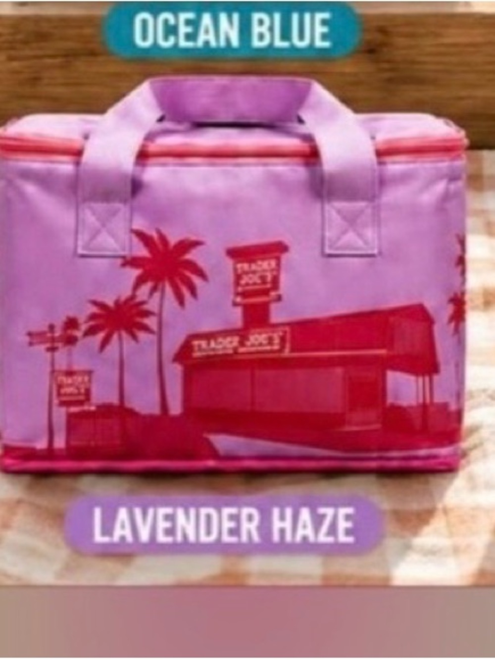 Trader Joe's Lavender Haze Insulated Cooler Bag